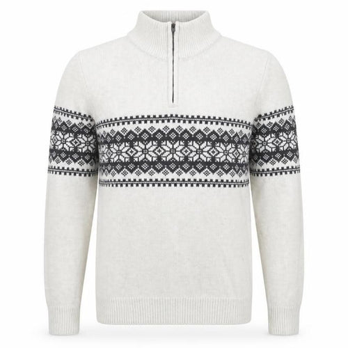 Kensington Eastside Men's White Fair Isle Jumper S