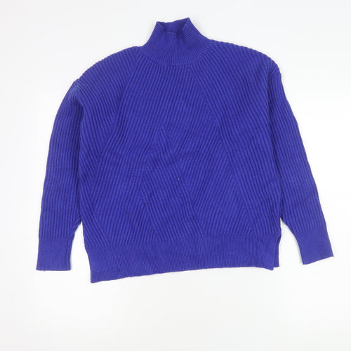 Next Women's Blue XS High Neck Jumper