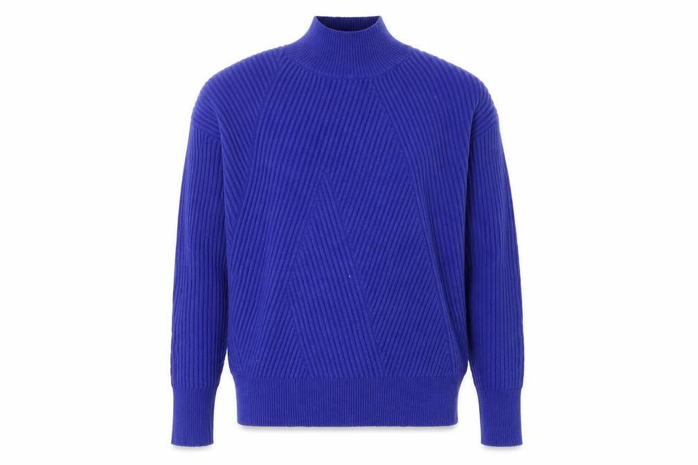 Front view of Next Women's Blue XS High Neck Jumper