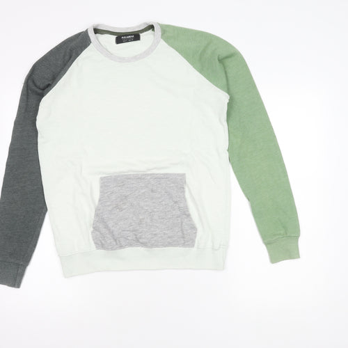 Pull & Bear Men's Multicoloured Pullover Jumper, S