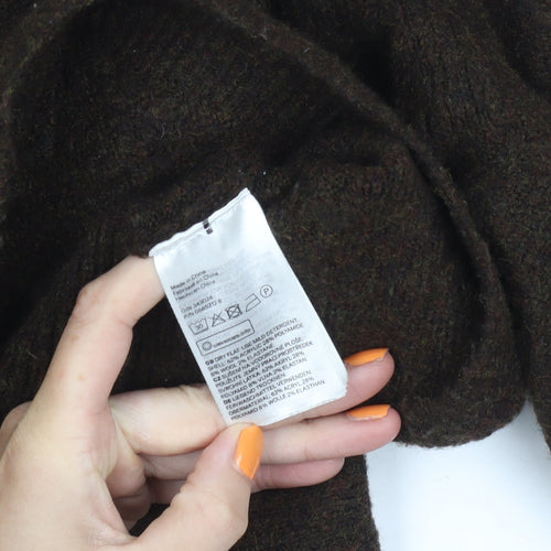 H&M Men's Brown Cable-Knit Pullover - Size M