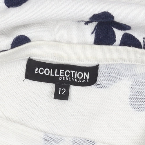 Debenhams Women's White Pullover Butterfly Jumper Size 12