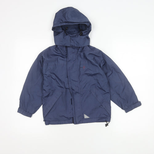 Tango Boys Blue Hooded Jacket 5-6 Years, Polyester