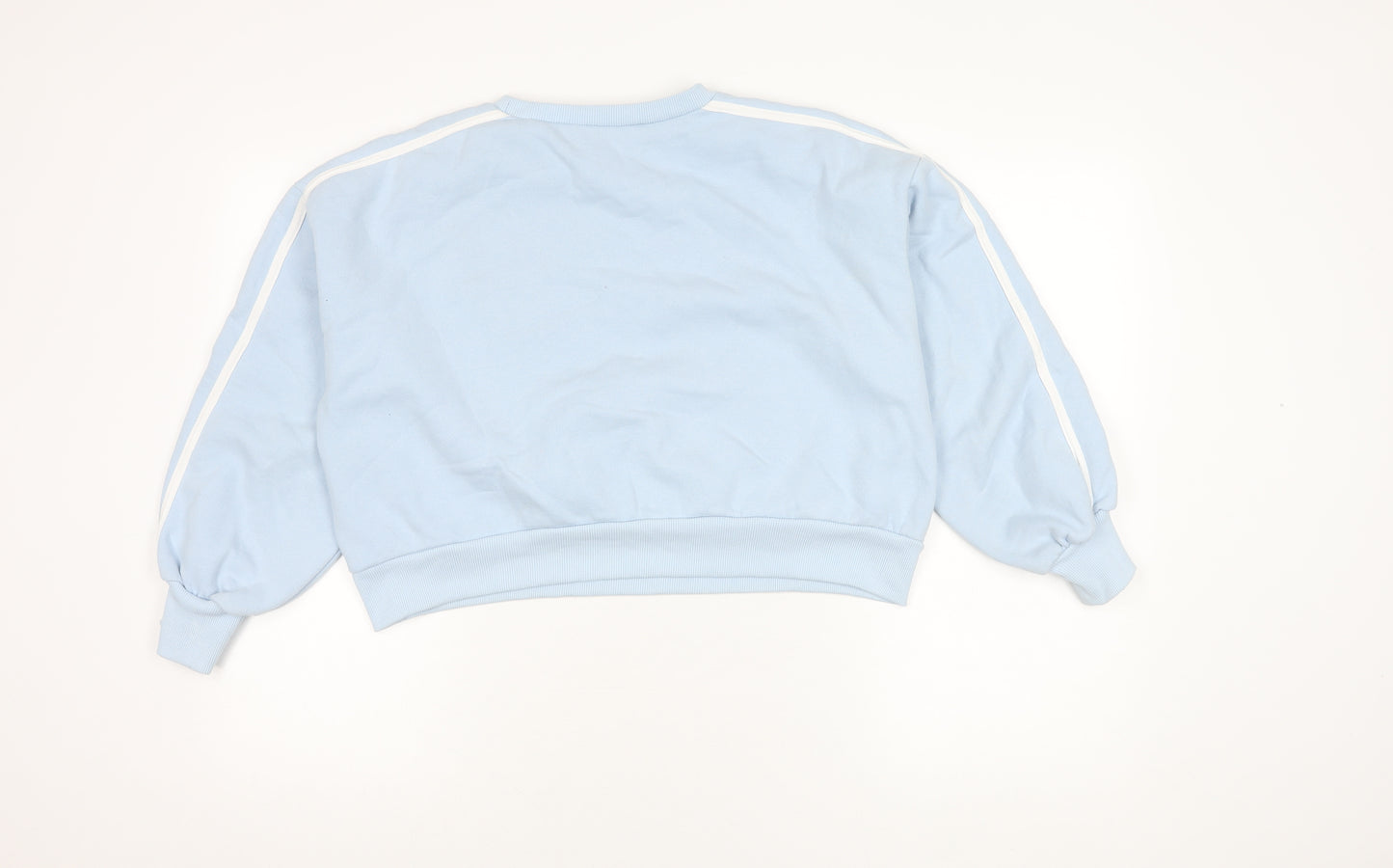 Boohoo Women's Blue Crew Neck Logo Sweatshirt, M