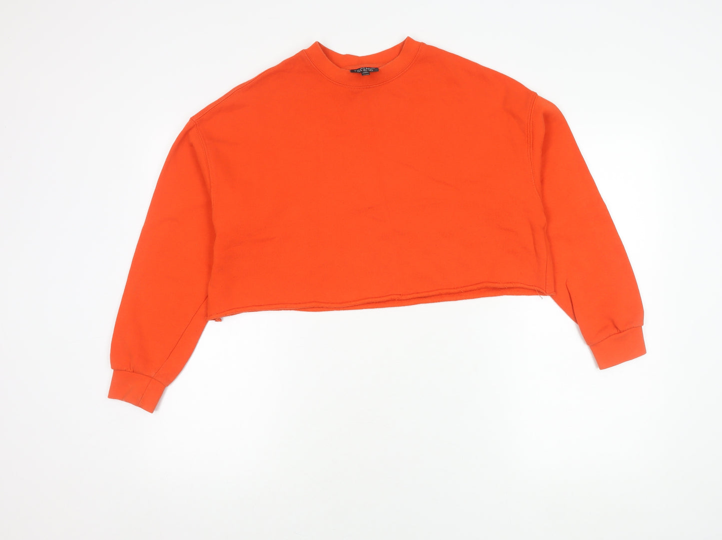 Topshop Women's Orange Crew Neck Sweatshirt, Size 10