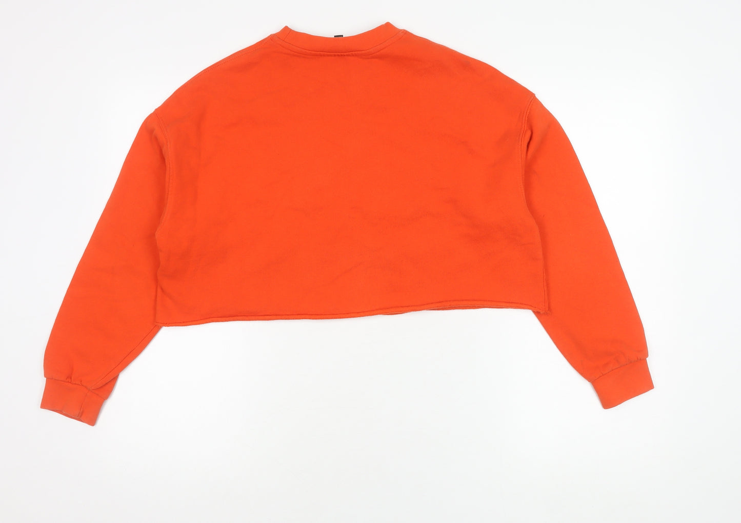Topshop Women's Orange Crew Neck Sweatshirt, Size 10
