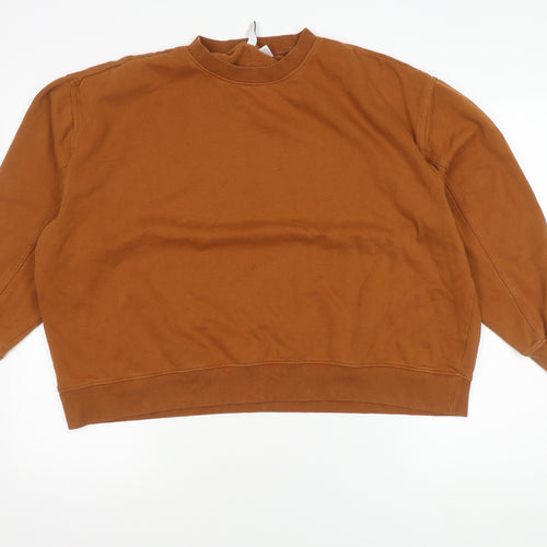 H&M Women's Brown Pullover Jumper, Size M, Crew Neck