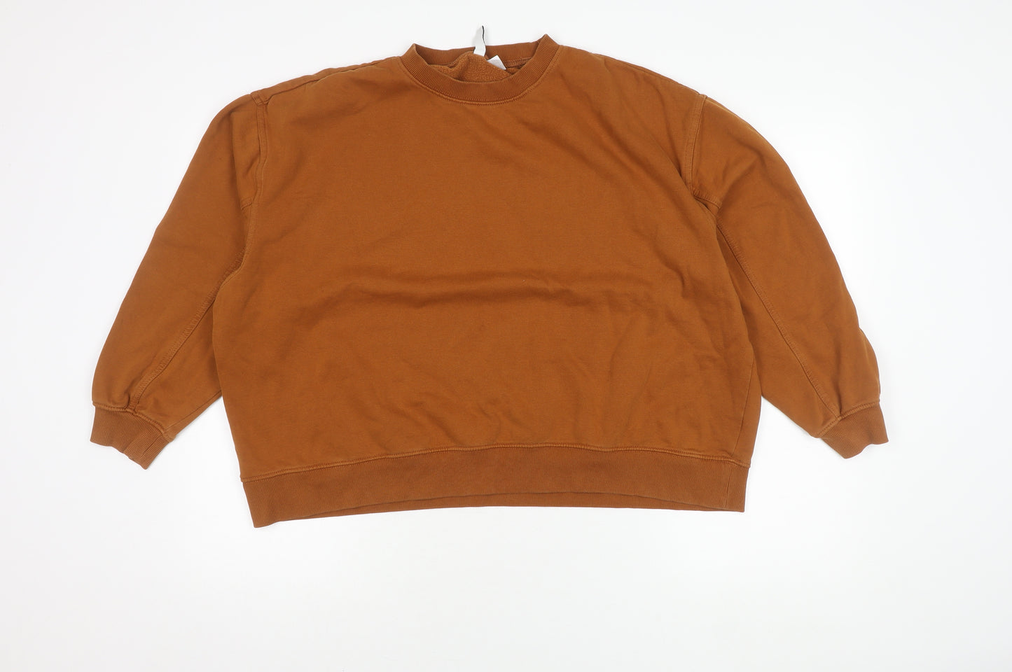 H&M Women's Brown Pullover Jumper, Size M, Crew Neck