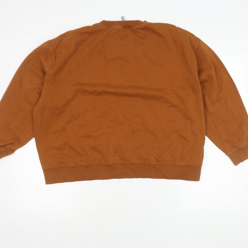 H&M Women's Brown Pullover Jumper, Size M, Crew Neck