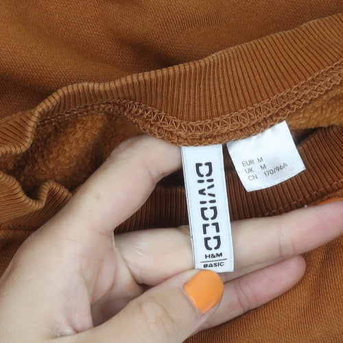 H&M Women's Brown Pullover Jumper, Size M, Crew Neck