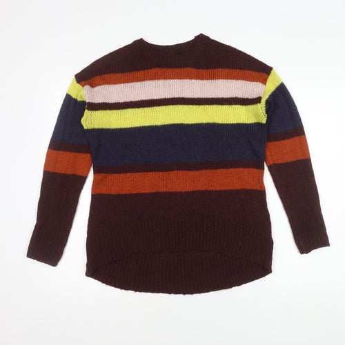New Look Women's Multicoloured Striped Pullover Jumper Size S