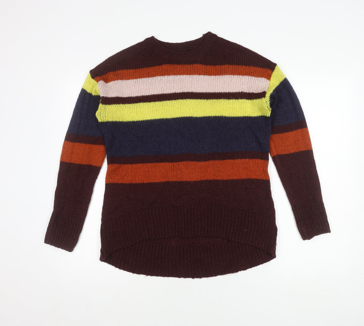 New Look Women's Multicoloured Striped Pullover Jumper Size S