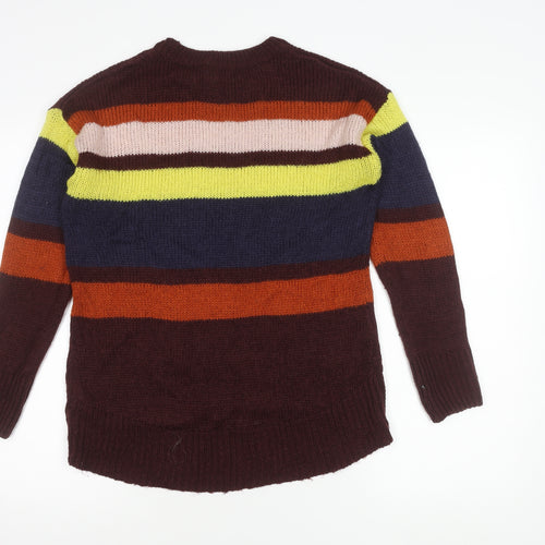 New Look Women's Multicoloured Striped Pullover Jumper Size S