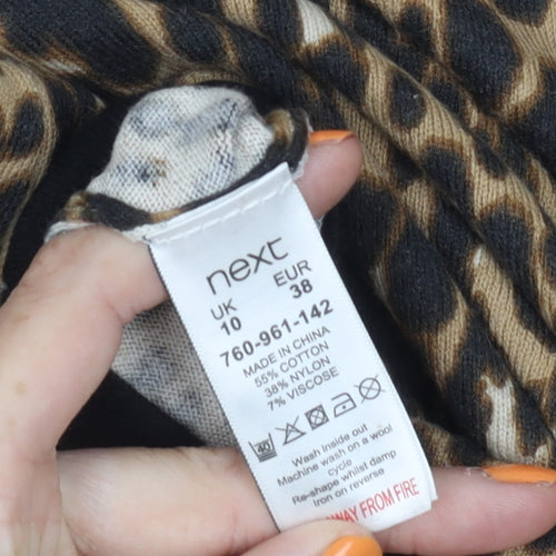 Next Women's Brown Animal Print Dress Size 10