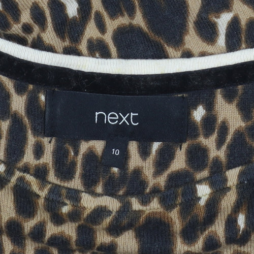 Next Women's Brown Animal Print Dress Size 10