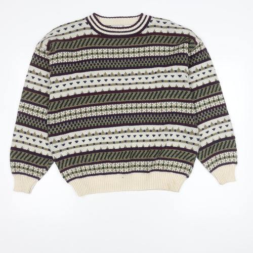 The Men's Store Fair Isle Pullover M Multicoloured