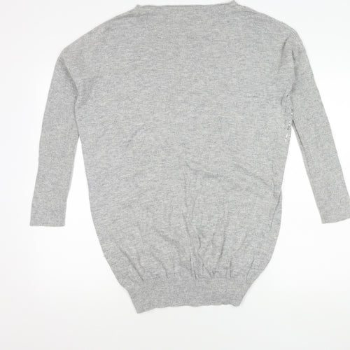 Next Women's Grey Sequin Jumper Size 10