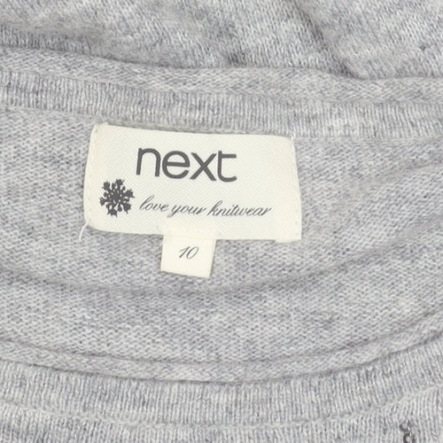 Next Women's Grey Sequin Jumper Size 10