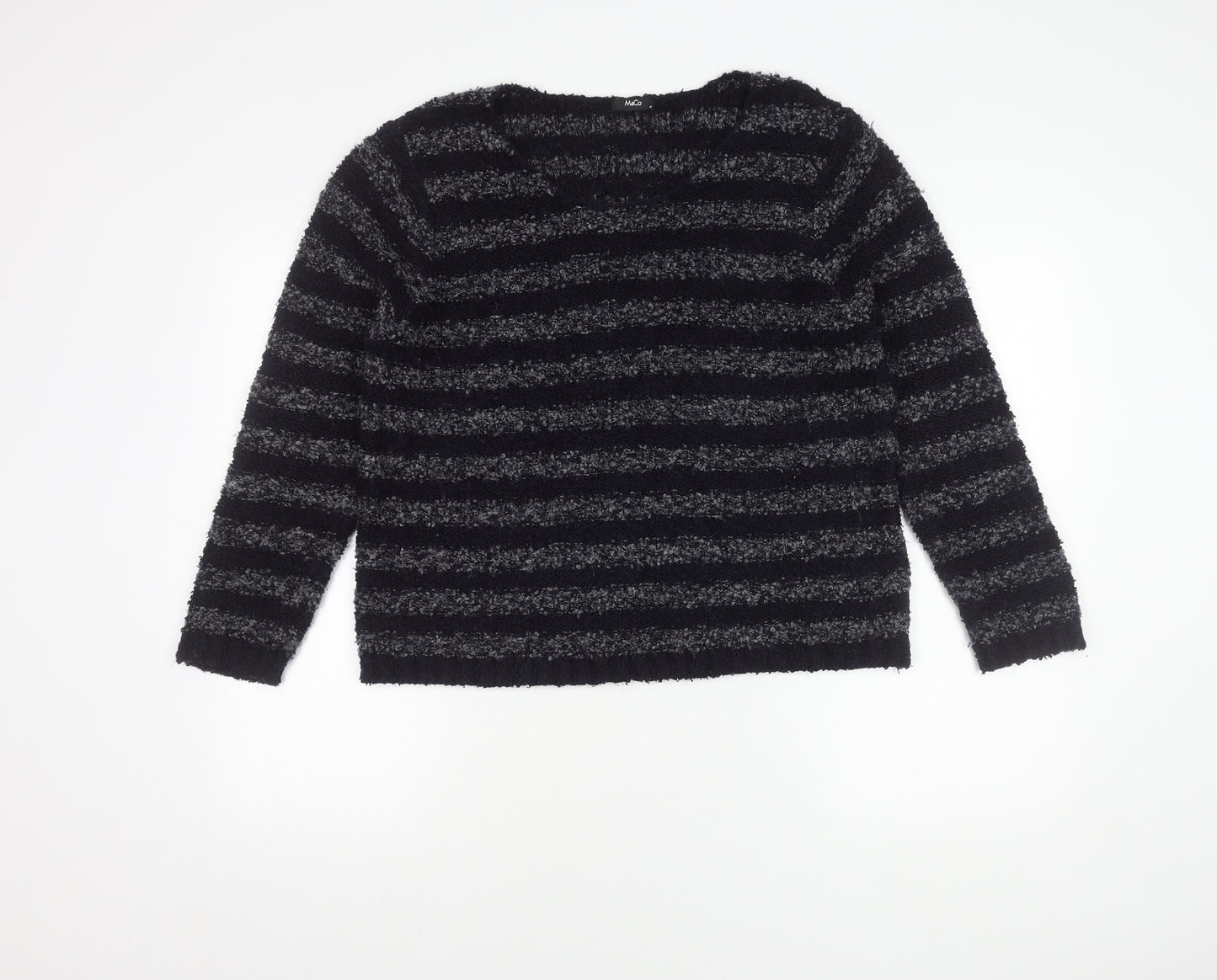 M&Co Women's Blue Striped Pullover Jumper Size 14