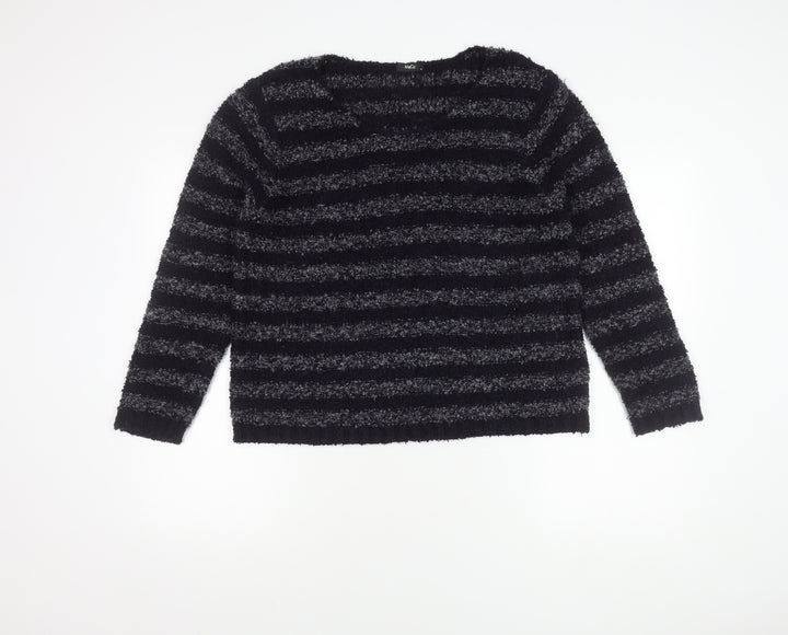 M&Co Women's Blue Striped Pullover Jumper Size 14