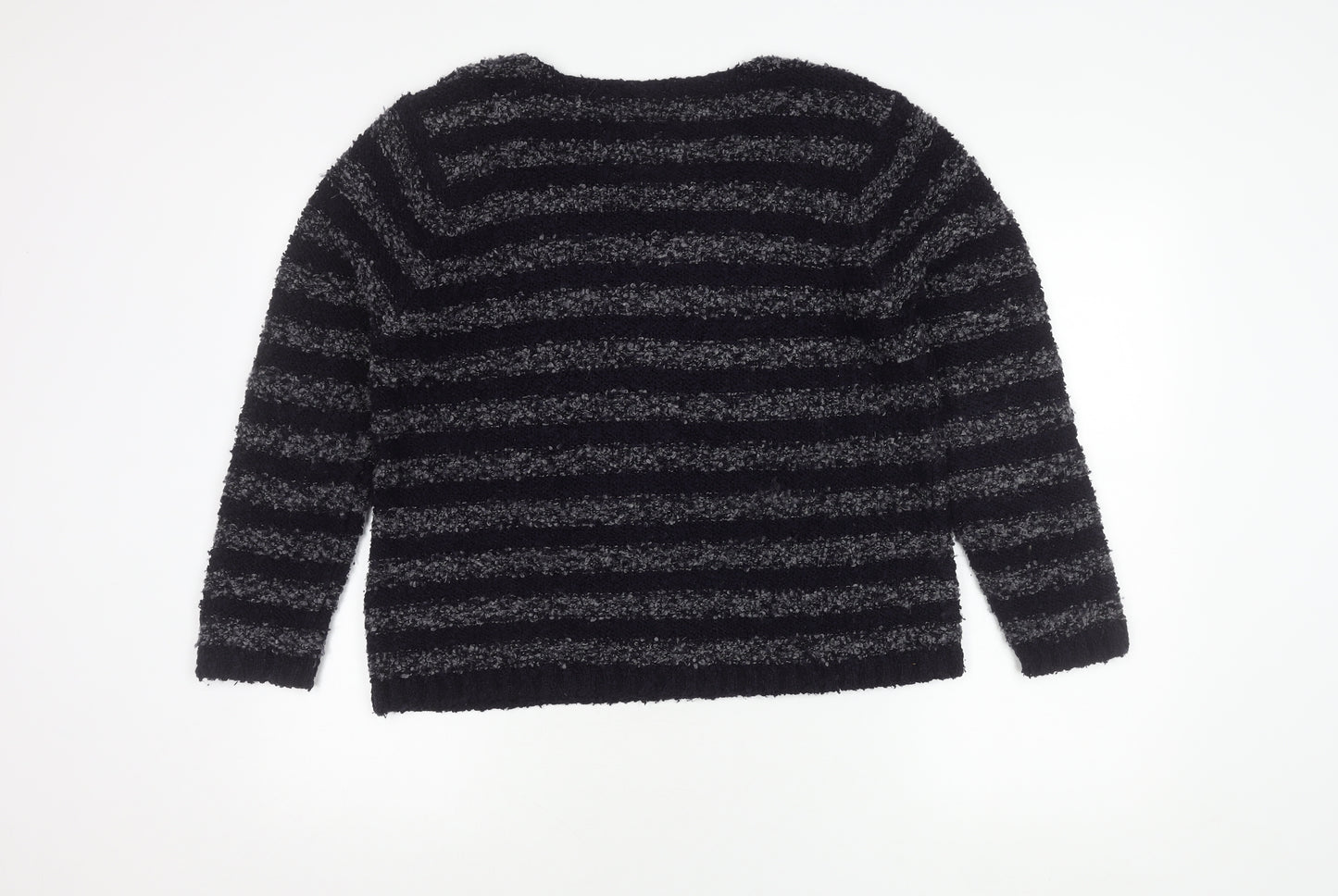 M&Co Women's Blue Striped Pullover Jumper Size 14