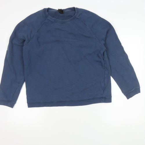 H&M Men's Blue Cotton Pullover Jumper M