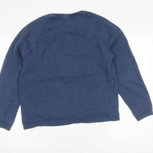 H&M Men's Blue Cotton Pullover Jumper M