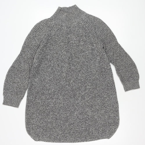 Topshop Women's Grey Chunky-Knit Acrylic Jumper, Size 8