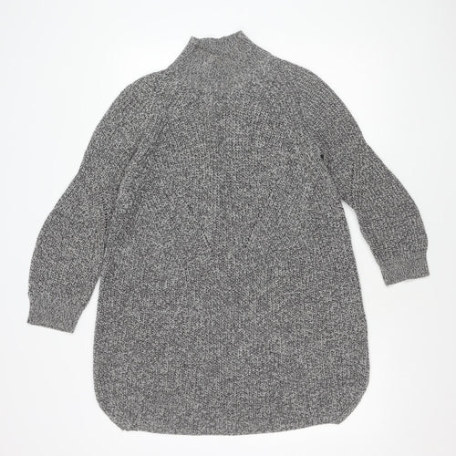 Topshop Women's Grey Chunky-Knit Acrylic Jumper, Size 8