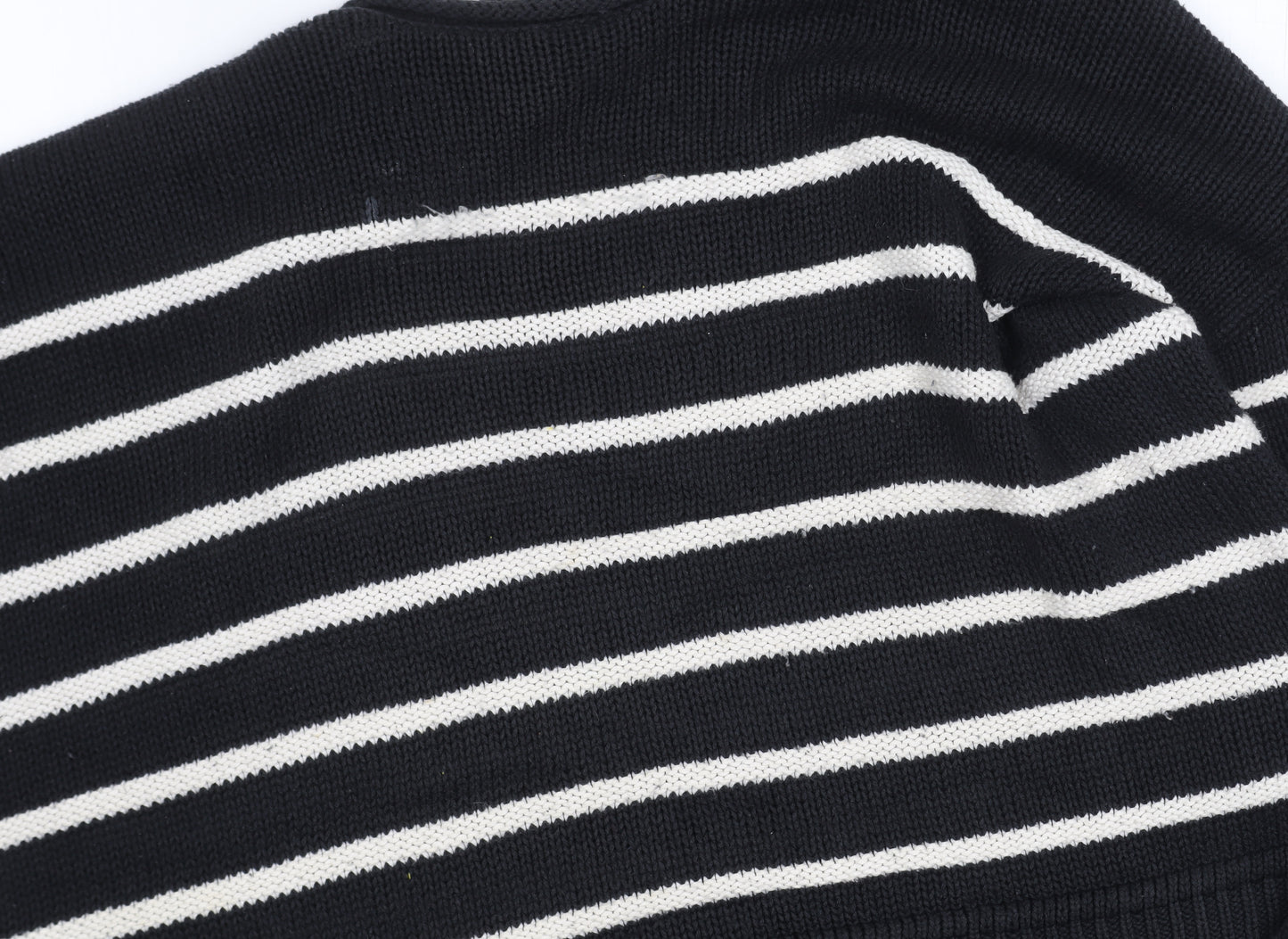 H&M Women's Black Striped Pullover Jumper, Size S