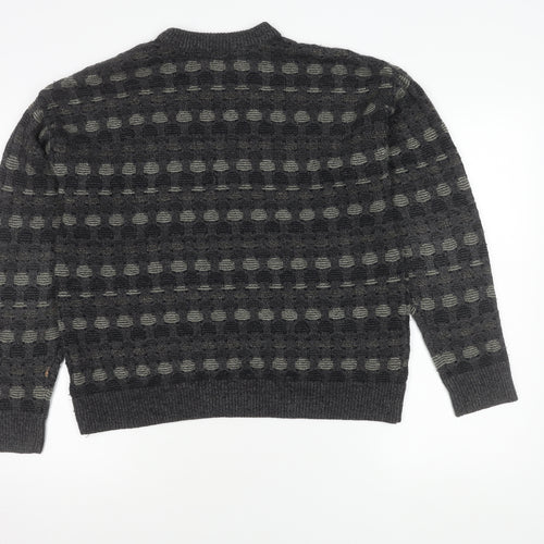Towncraft Men's Grey Geometric Pullover Jumper S