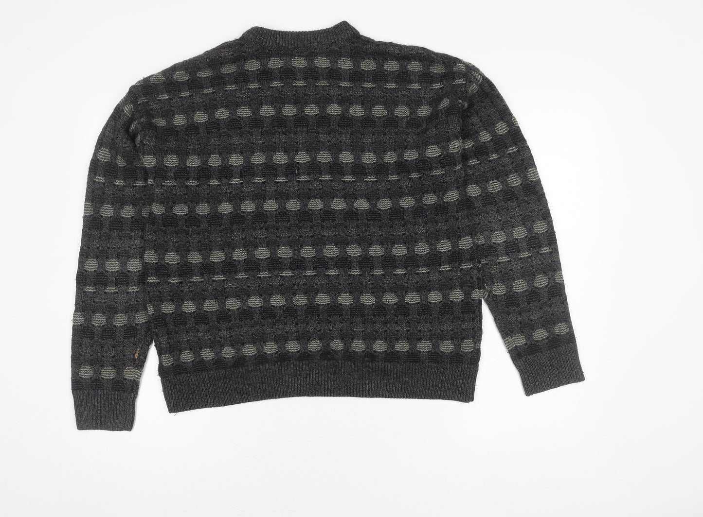 Towncraft Men's Grey Geometric Pullover Jumper S