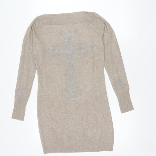 J.STARS Women's Beige Pullover Jumper, Size L, Long Sleeve