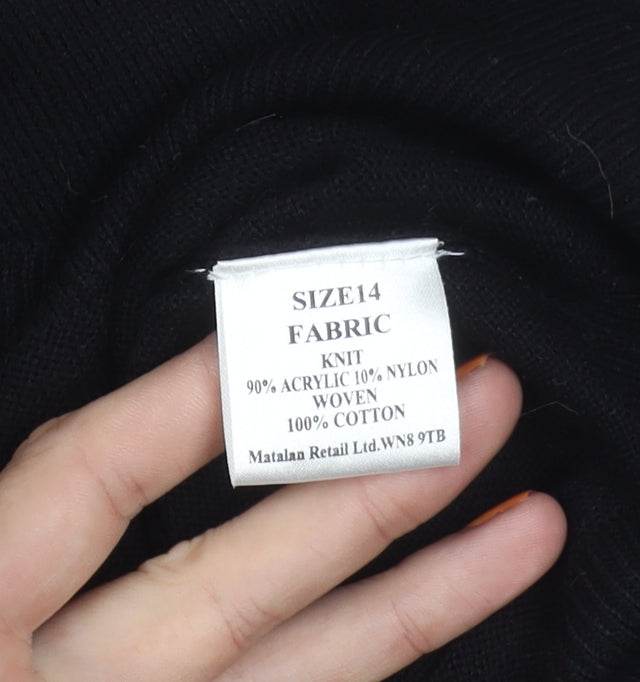 Soon Women's Black Pullover Jumper Size 14
