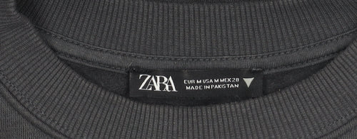 Zara Women's Black Pullover Jumper Size 12