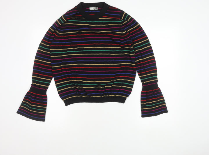 ASOS Women's Multicoloured Striped Pullover Jumper - Size 16