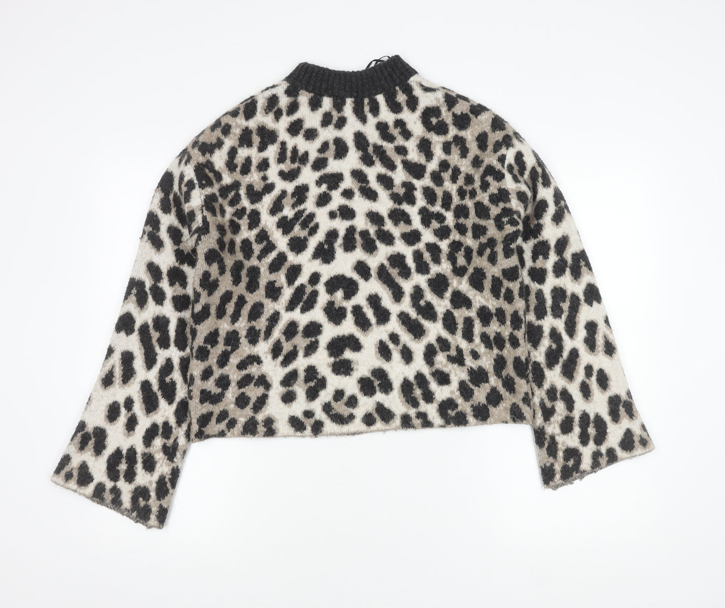 H&M Women's Multicoloured Animal Print Pullover Jumper - Size 4
