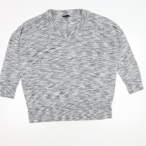Next Men's Grey V-Neck Jumper Size L Pullover