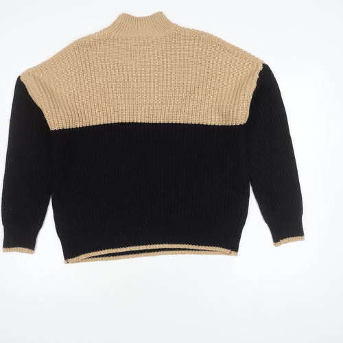 New Look Women's Beige Black Pullover Jumper M