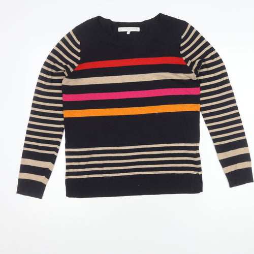 Next Women's Multicoloured Striped Pullover Jumper Size 10