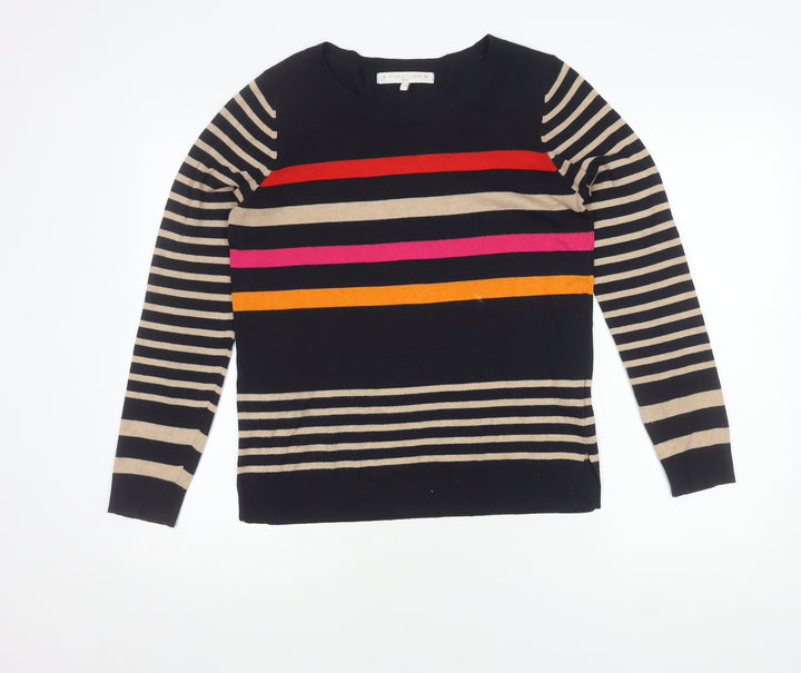 Next Women's Multicoloured Striped Pullover Jumper Size 10