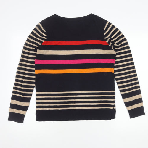 Next Women's Multicoloured Striped Pullover Jumper Size 10