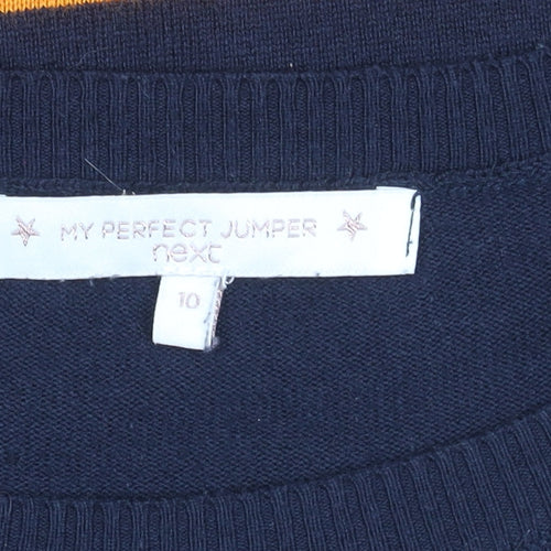 Next Women's Multicoloured Striped Pullover Jumper Size 10
