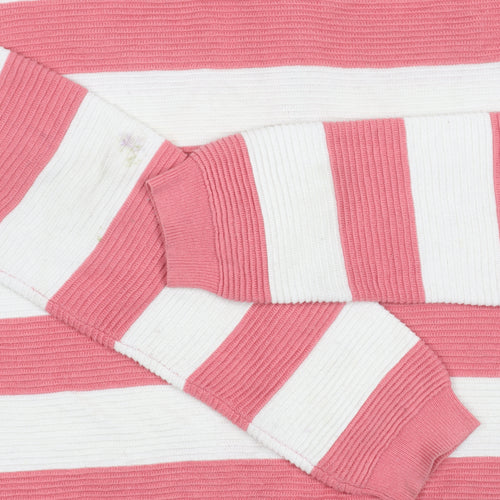 Next Women's Pink Striped Full Zip Jumper, Size 10