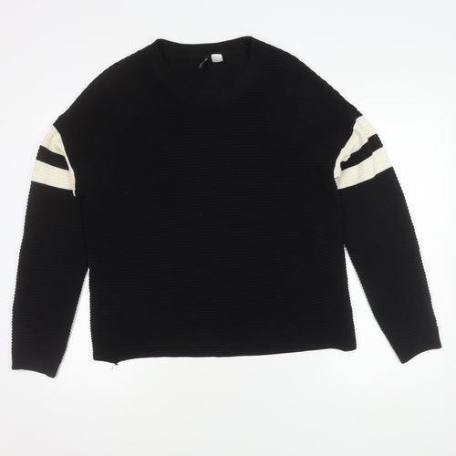 H&M Women's Black Pullover Jumper Size 12