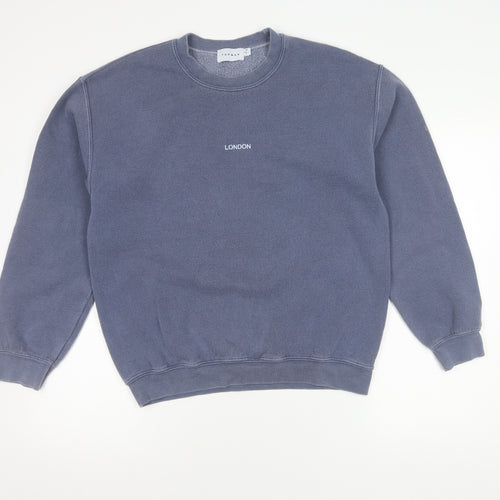 Topman Men's Blue XS Sweatshirt Crew Neck Pullover