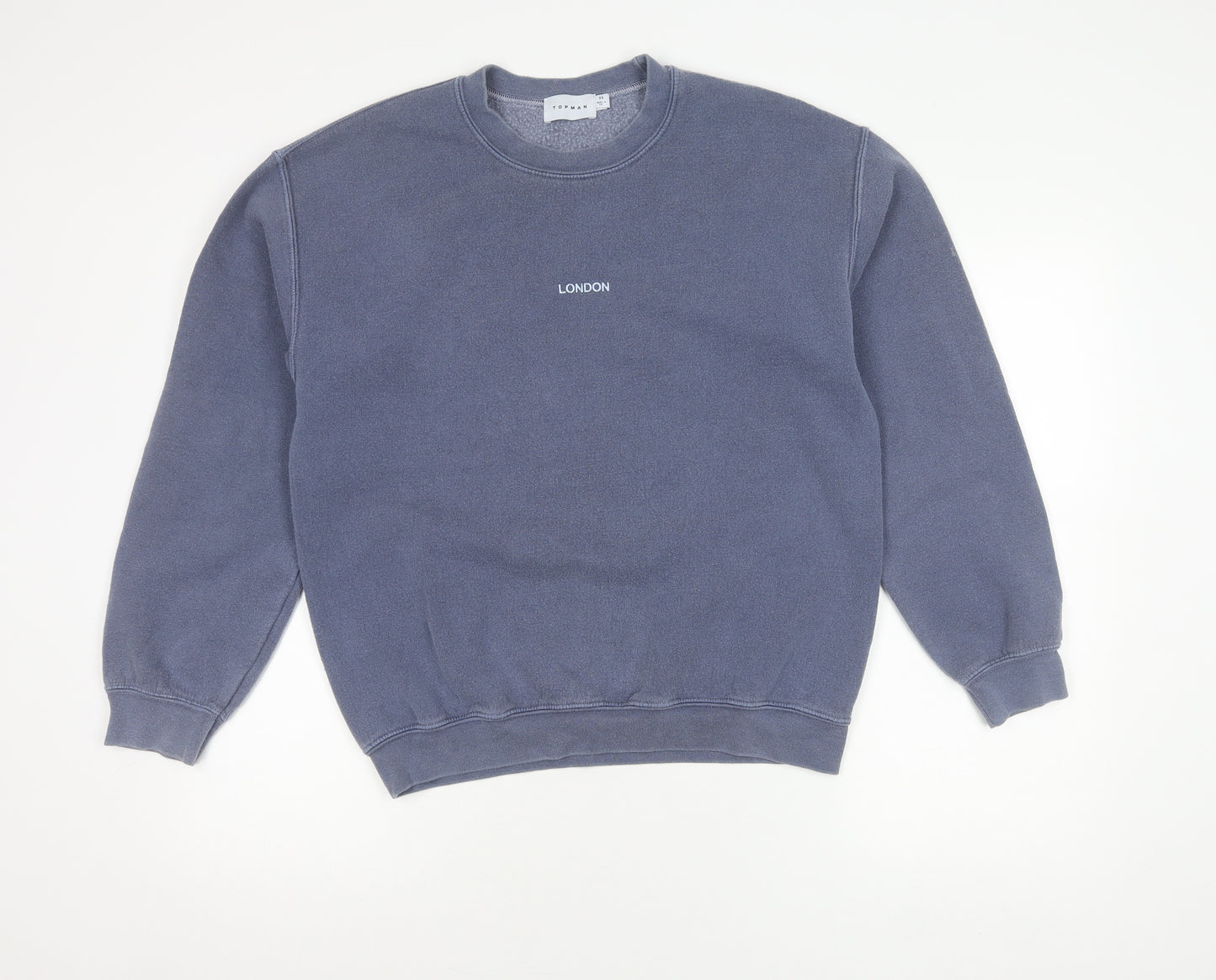 Topman Men's Blue XS Sweatshirt Crew Neck Pullover