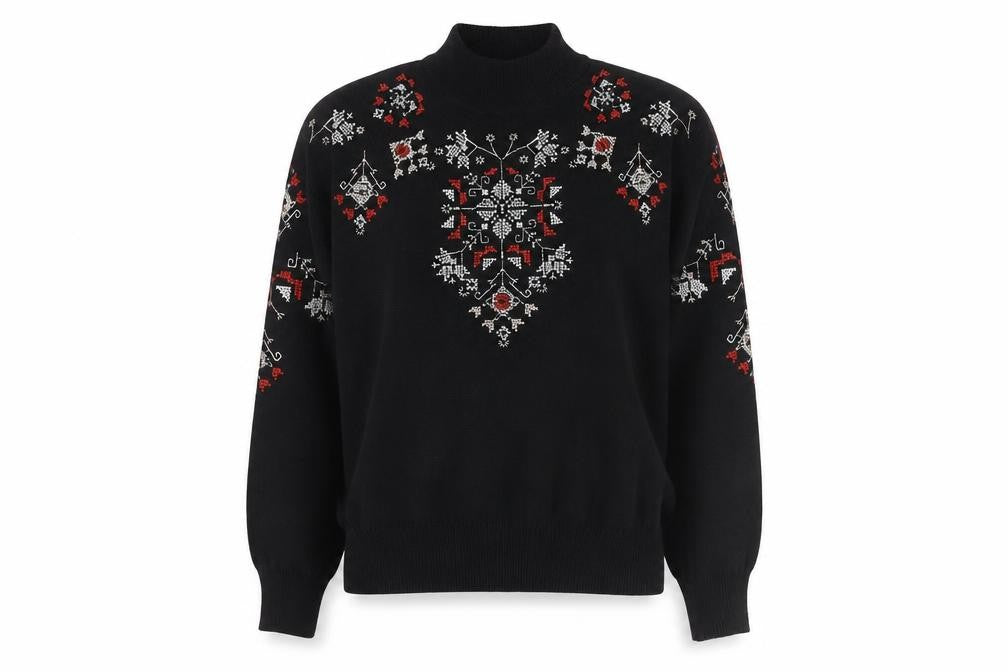 Front view of New Look Women's Black High Neck Jumper M