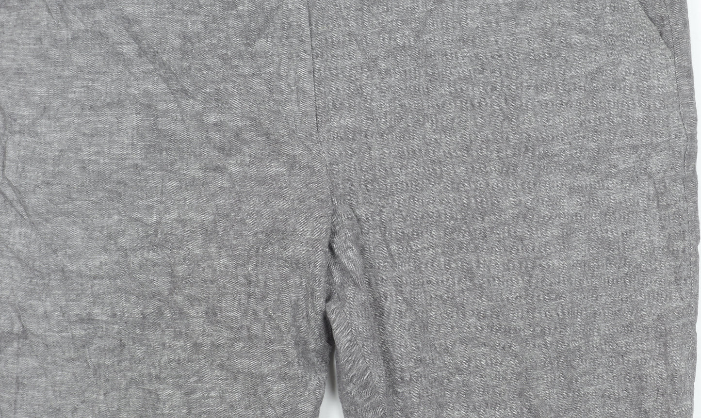 Marks and Spencer Men's Grey Regular Trousers