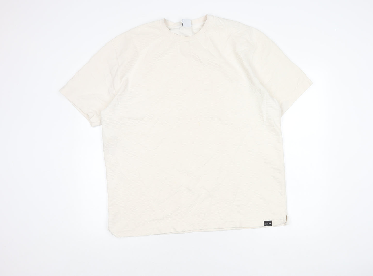 Zara Men's White XL T-Shirt, Cotton Blend